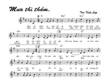 Mưa Thì Thầm sheet có lời 