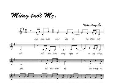 Mừng Tuổi Mẹ sheet có lời 