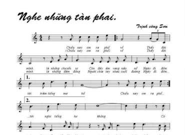 Nghe Những Tàn Phai sheet có lời 