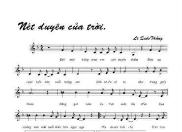 Nét Duyên Nét Trời sheet có lời 