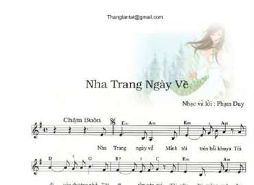 Nha Trang Ngày Về sheet có lời 