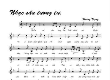 Nhạc Sầu Tương Tư sheet có lời 