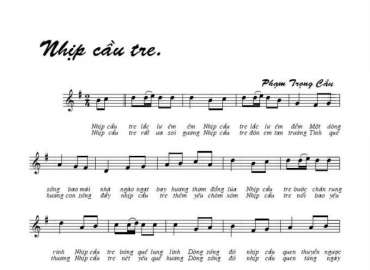 Nhịp Cầu Tre sheet có lời 