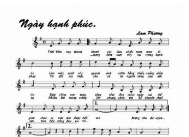 Ngày Hạnh Phúc sheet có lời 