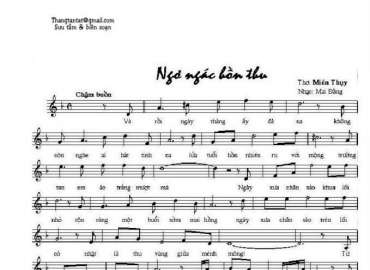 Ngơ Ngác Hồn Thu sheet có lời 