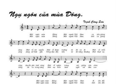 Ngụ Ngôn Của Mùa Đông sheet có lời 