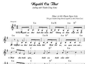Người Ca Thơ sheet có lời 