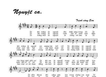 Nguyệt Ca sheet có lời 