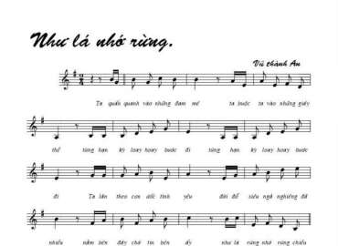 Như Lá Như Nhớ Rừng sheet có lời 