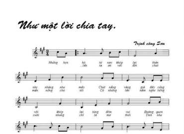 Như Một Lời Chia Tay sheet có lời 