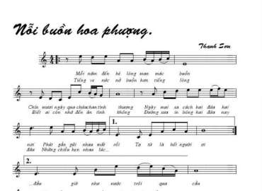 Nỗi Buồn Hoa Phượng sheet có lời 