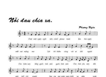 Nỗi Đau Chia Xa sheet có lời 