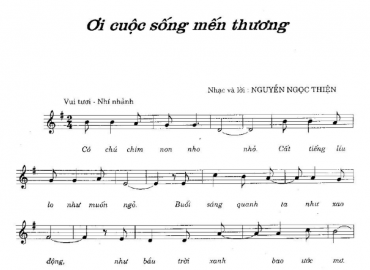 Ơi Cuộc Sống Mến thương sheet có lời 