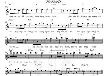 Phố Không Em sheet có lời 