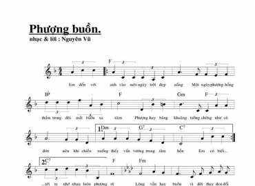 Phượng Buồn sheet có lời 