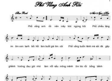 Phố Vắng Anh Rồi sheet có lời 