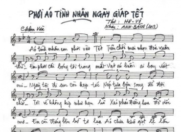 Phơi Áo Tình Nhân Ngày Giáp Tết sheet có lời 