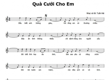 Quà Cưới Cho Em sheet có lời 