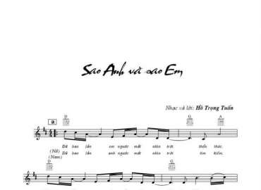 Sao Anh Và Sao Em sheet có lời 