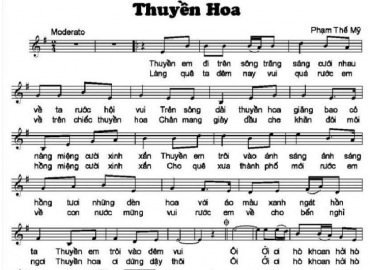Thuyền Hoa sheet có lời