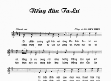 Tiếng Đàn Ta Lư sheet có lời