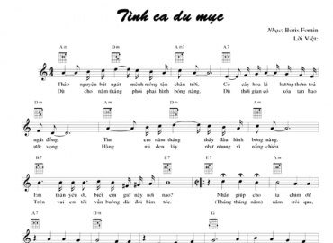 Tình Ca Du Mục sheet có lời