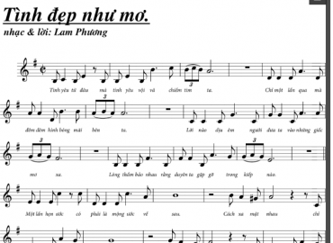 Tình Đẹp Như Mơ sheet có lời 
