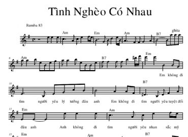 Tình Nghèo Có Nhau sheet có lời 