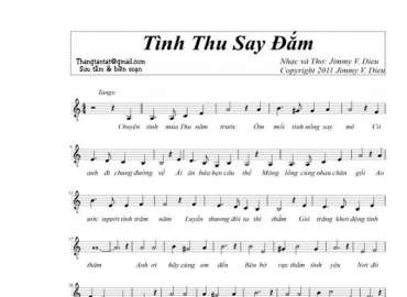 Tình Thu Say Đắm sheet có lời 