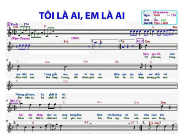 Tôi Là Ai, Em Là Ai sheet có lời 