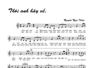 Thôi Anh Hãy Về sheet có lời 