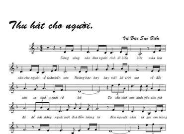 Thu Hát Cho Người sheet có lời 