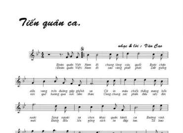 Tiến Quân Ca sheet có lời 