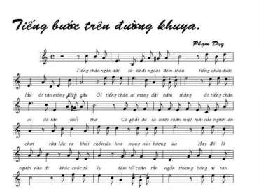 Tiếng Bước Trên Đường Khuya sheet có lời 