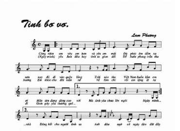 Tình Bơ Vơ sheet có lời 