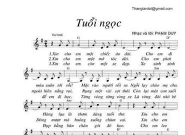 Tuổi Ngọc sheet có lời 