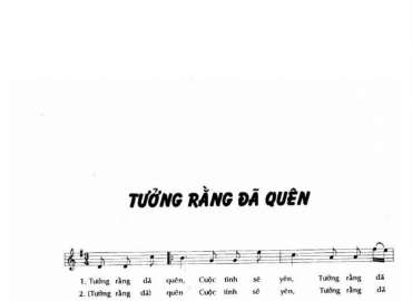 Tưởng Rằng Đã Quên sheet có lời 