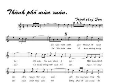 Thành Phố Mùa Xuân sheet có lời 
