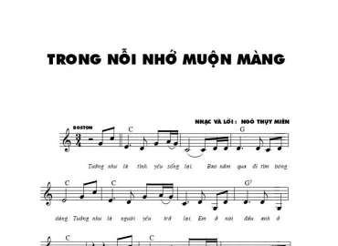 Trong Nỗi Nhớ Muộn Màng sheet có lời 