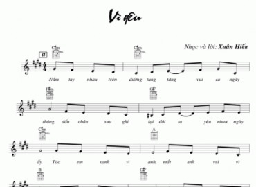 Vì Yêu sheet có lời 