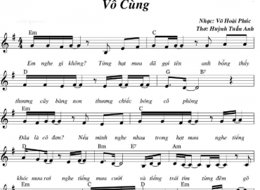 Vô Cùng sheet có lời 