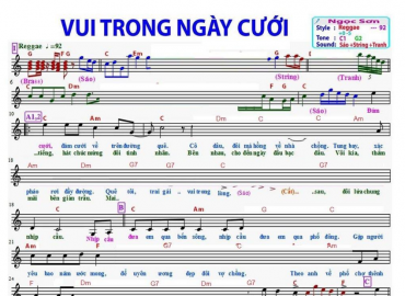 Vui Trong Ngày Cưới sheet có lời 