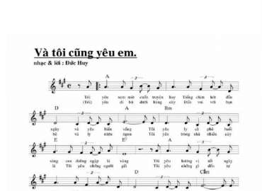 Và Tôi Cũng Yêu Em sheet có lời 