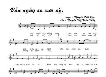 Vãn Ngày xa Xưa sheet có lời 