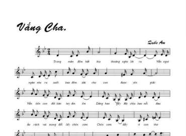 Vắng Cha sheet có lời 