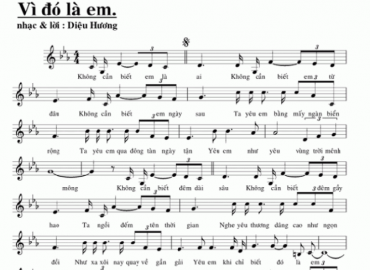 Vì Đó Là Em sheet có lời 
