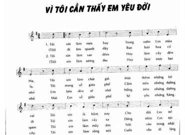 Vì Tôi Cần Thấy Em Yêu Đời sheet có lời 