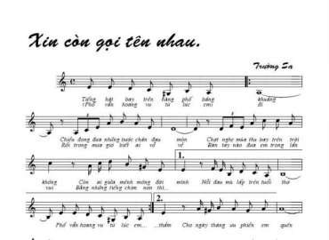 Xin còn gọi tên nhau sheet