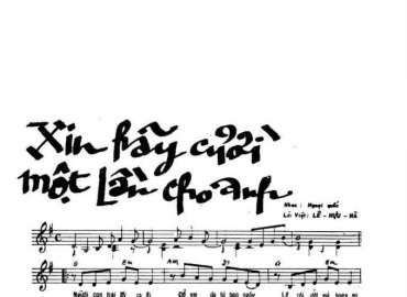 Xin hãy cười một lần cho anh sheet