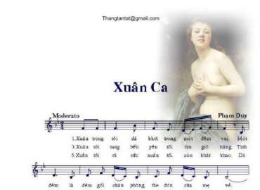 Xuân ca sheet